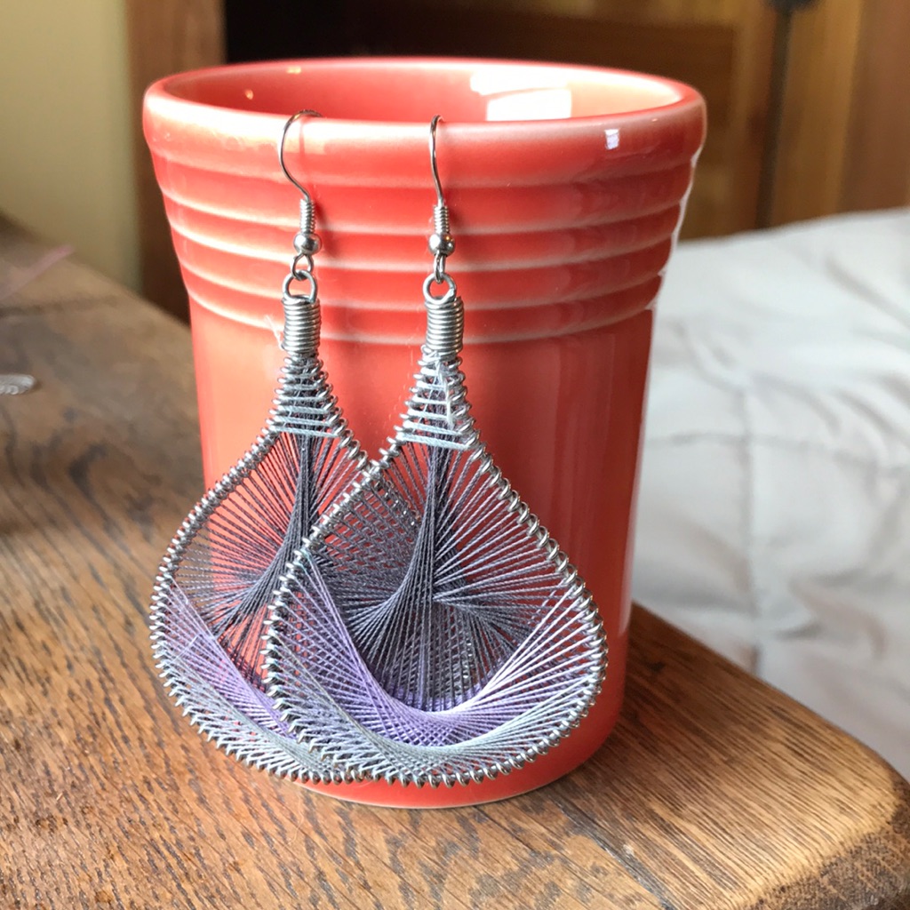Silver Threaded Earrings